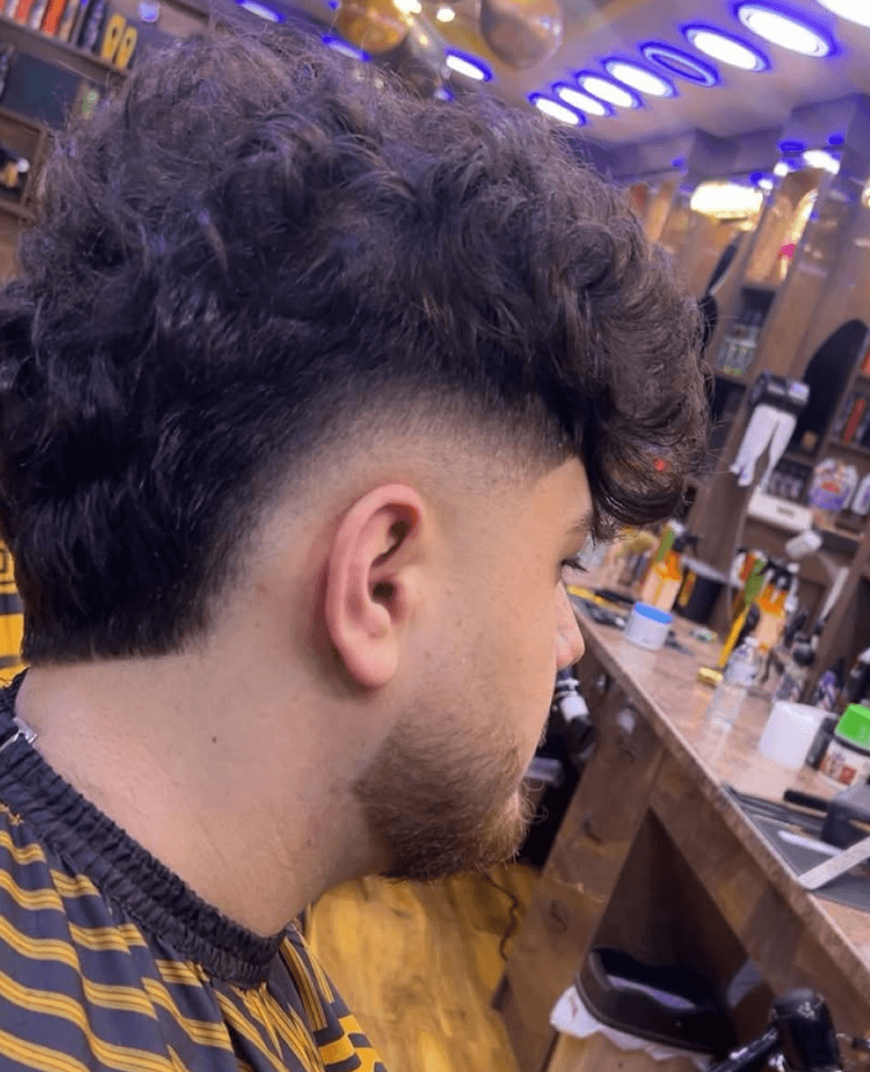 Burst fade haircut at Golden Barbers Saltaire