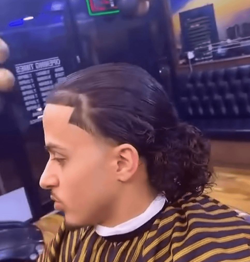 Low taper fade haircut at Golden Barbers Saltaire